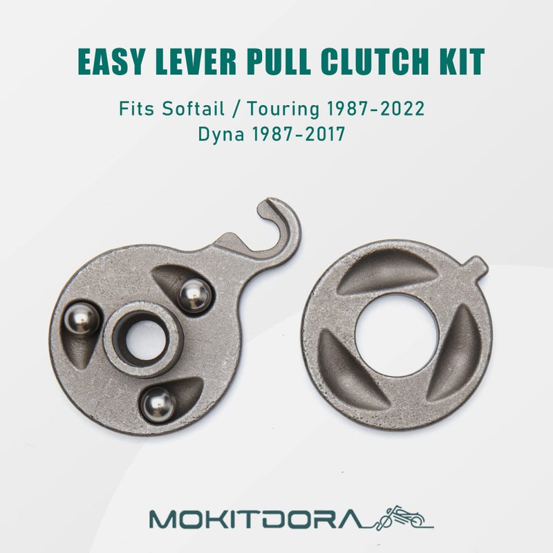 MoKitDora Dyna Softail Touring Easy Lever Pull Ramp Reduced Effort Clutch Kit for Harley 1987-up Big Twin & M8 Models - Image 3